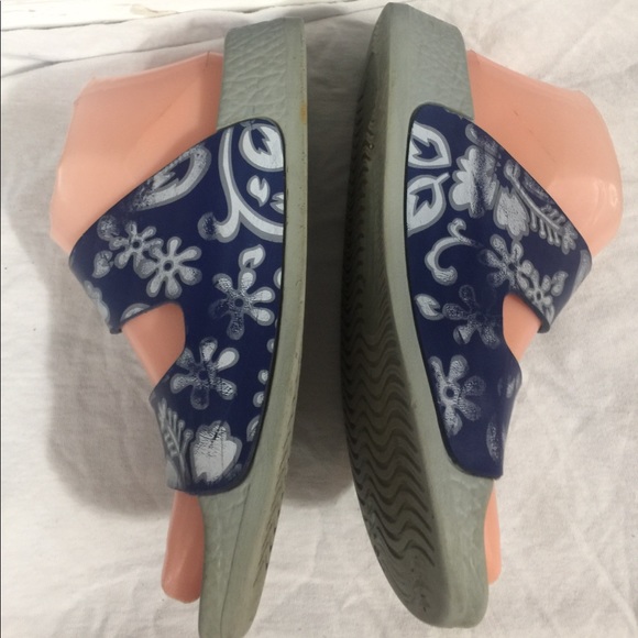 Women’s Birkenstock Two Straps size 5 Blue/White - Picture 3 of 7